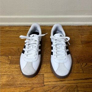 Adidas Men’s Vl Court 3,0 White And Black Grey Bottom 8.5